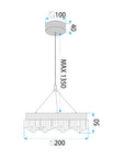 Lampa Wisząca Led Lhj097-cp Jasne Różowe Złoto  7