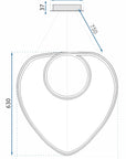 Lampa Sufitowa Wisząca Loop LED + Pilot APP798-cp Chrom  9