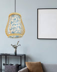 Lampa Wisząca Bambusowa APP1635-1CP  5