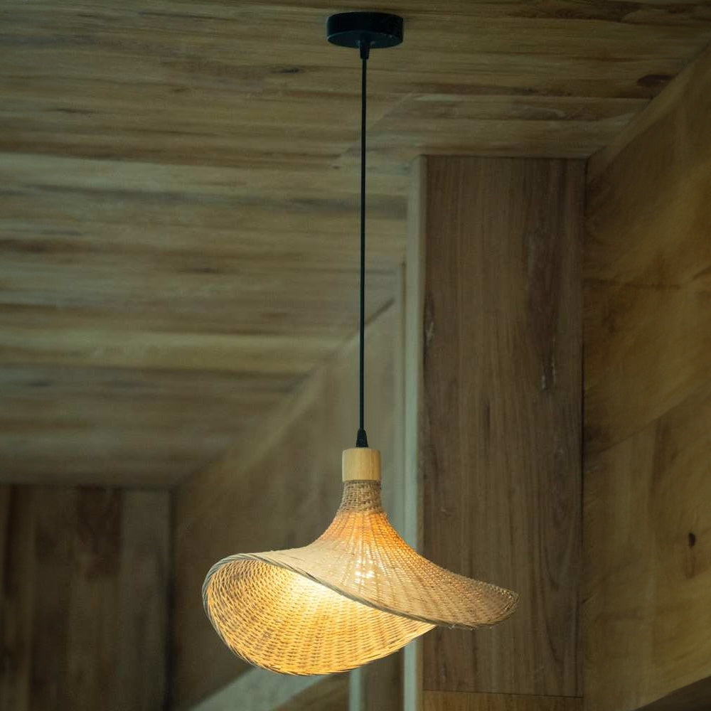 Lampa Wisząca Bambusowa APP1642-1CP 30cm  11