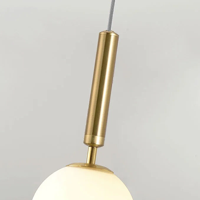 LAMPA WISZĄCA SZKLANA KULA G108-1W ZŁOTA E27  4