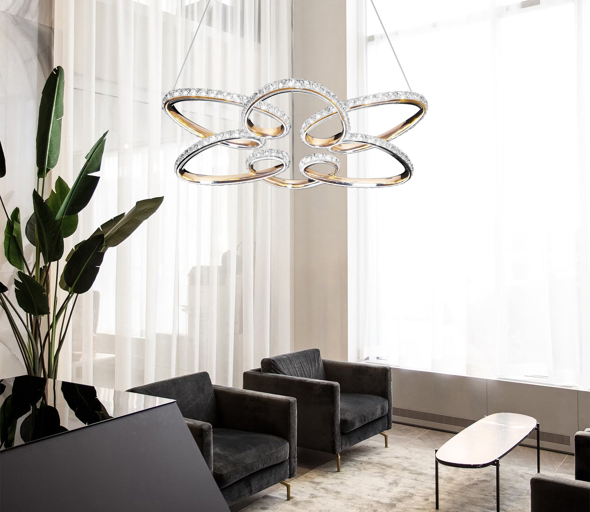 Lampa Wisząca Led G001-cp Złota  6
