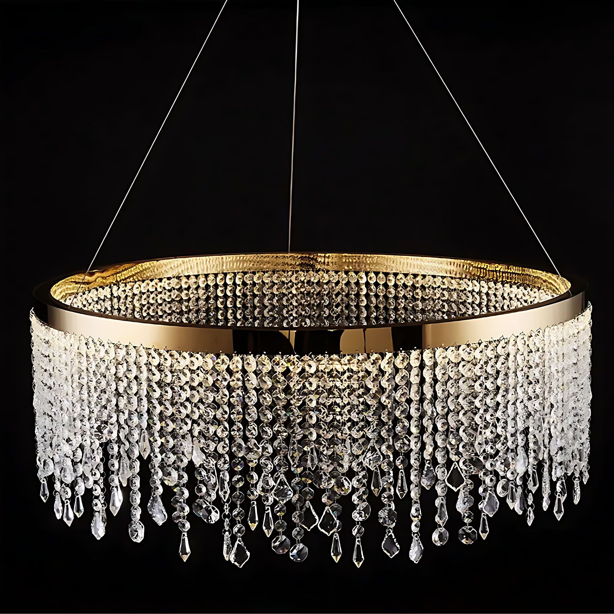 Lampa Sufitowa Wisząca Led APP1731-1CP Złota 60cm  6