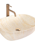 Umywalka nablatowa Rea Freja Travertine Matt  1