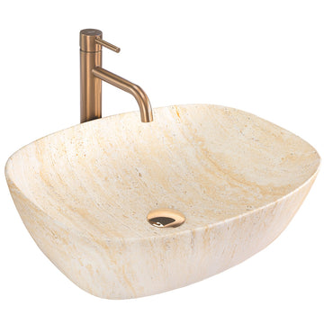 Umywalka nablatowa Rea Freja Travertine Matt  1