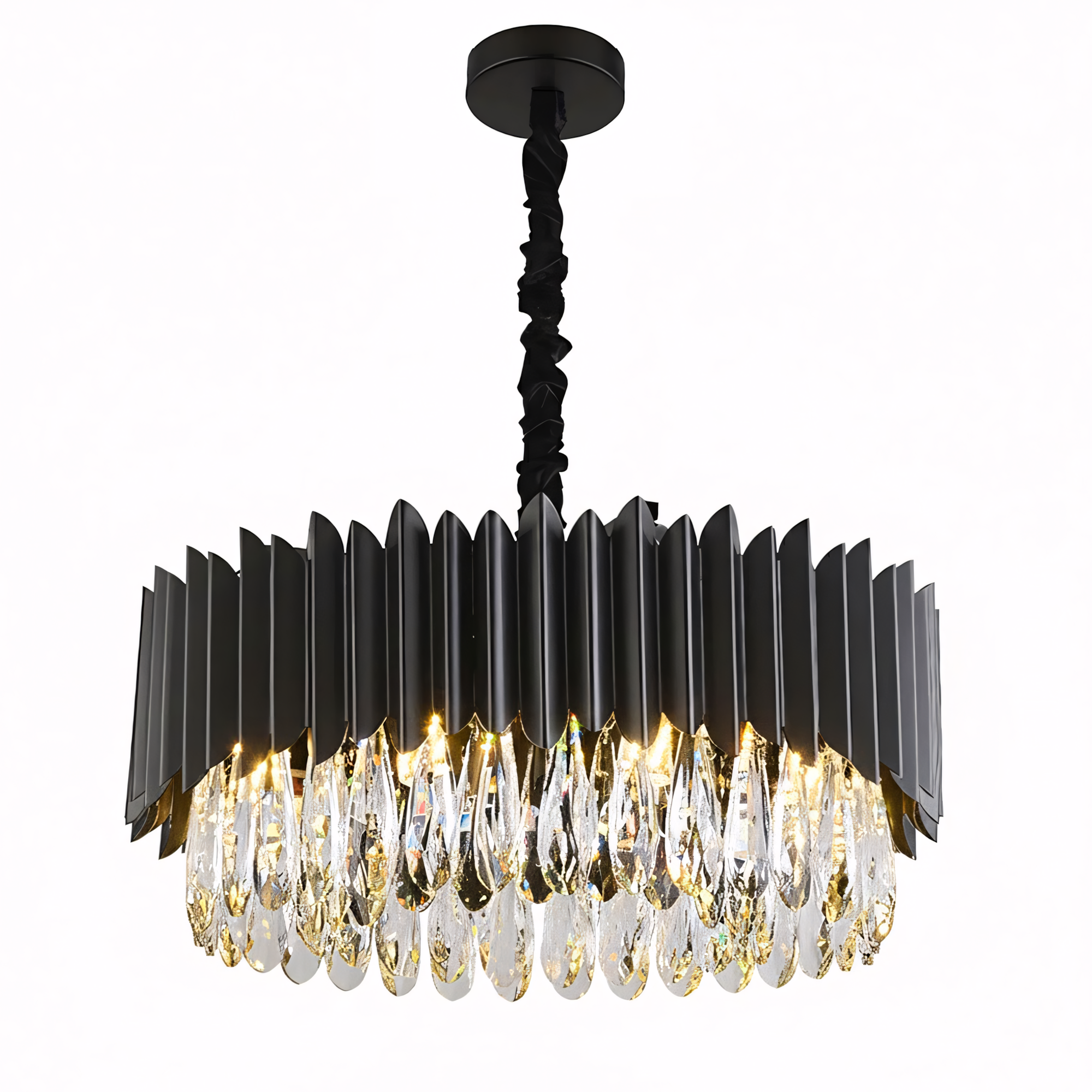 Lampa sufitowa wisząca APP1657-8CP Czarna  1