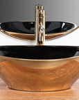 Umywalka nablatowa Rea Sofia in Black Gold