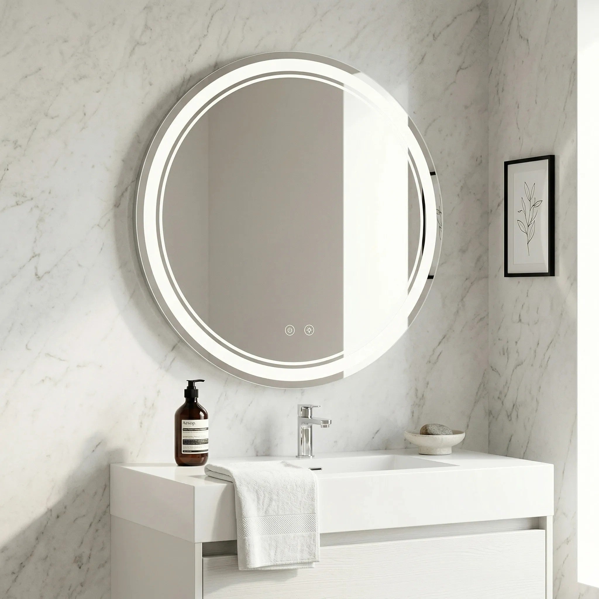 Lustro ścienne LED SOFT 80  5