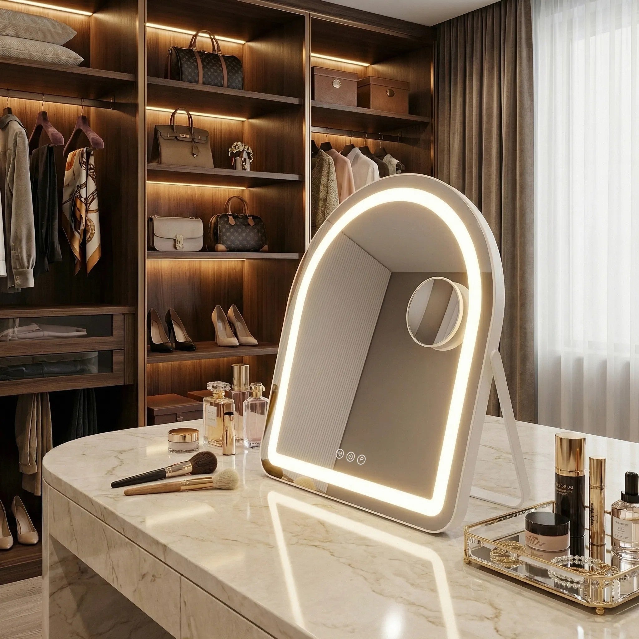 Lustro LED GLAM White 40x45cm  5