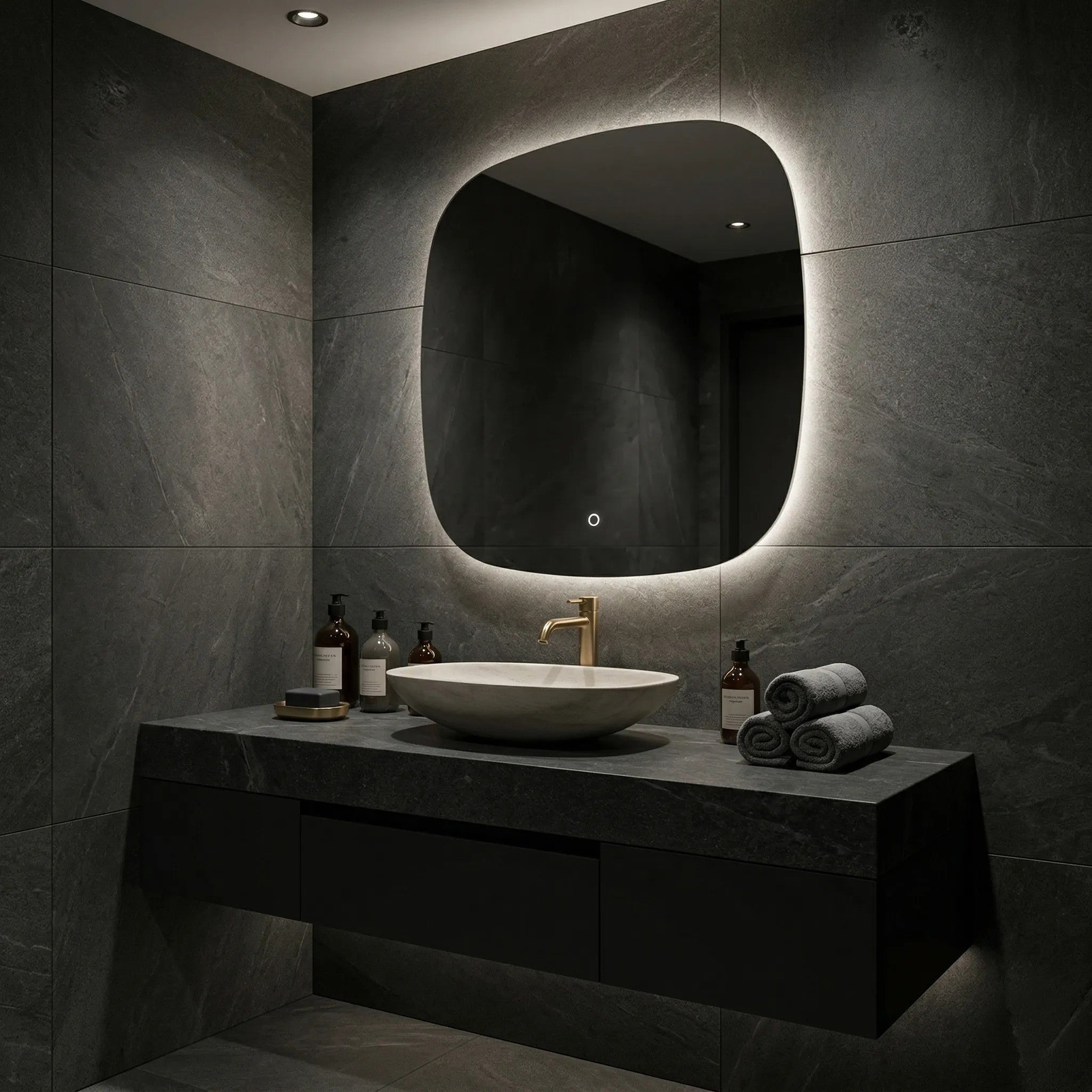 Lustro ścienne LED 70x70cm TOP  5
