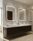 Lustro ścienne LED ZONE 70x50 Nikiel Szczotkowany  5