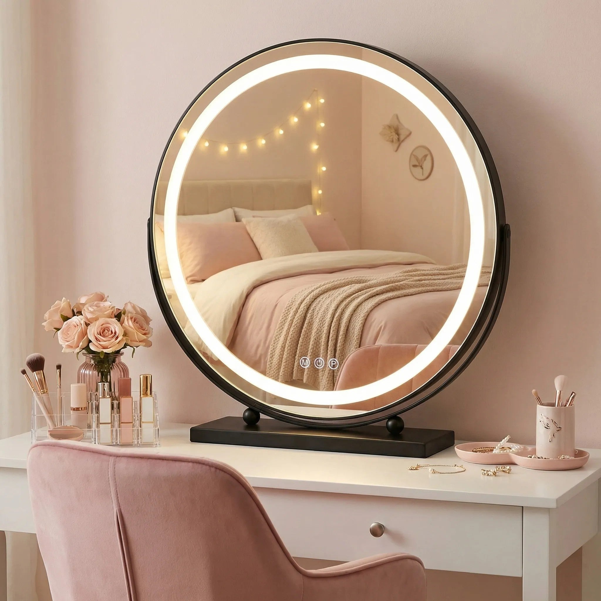 Lustro LED MAKE-UP Black 50 cm  5