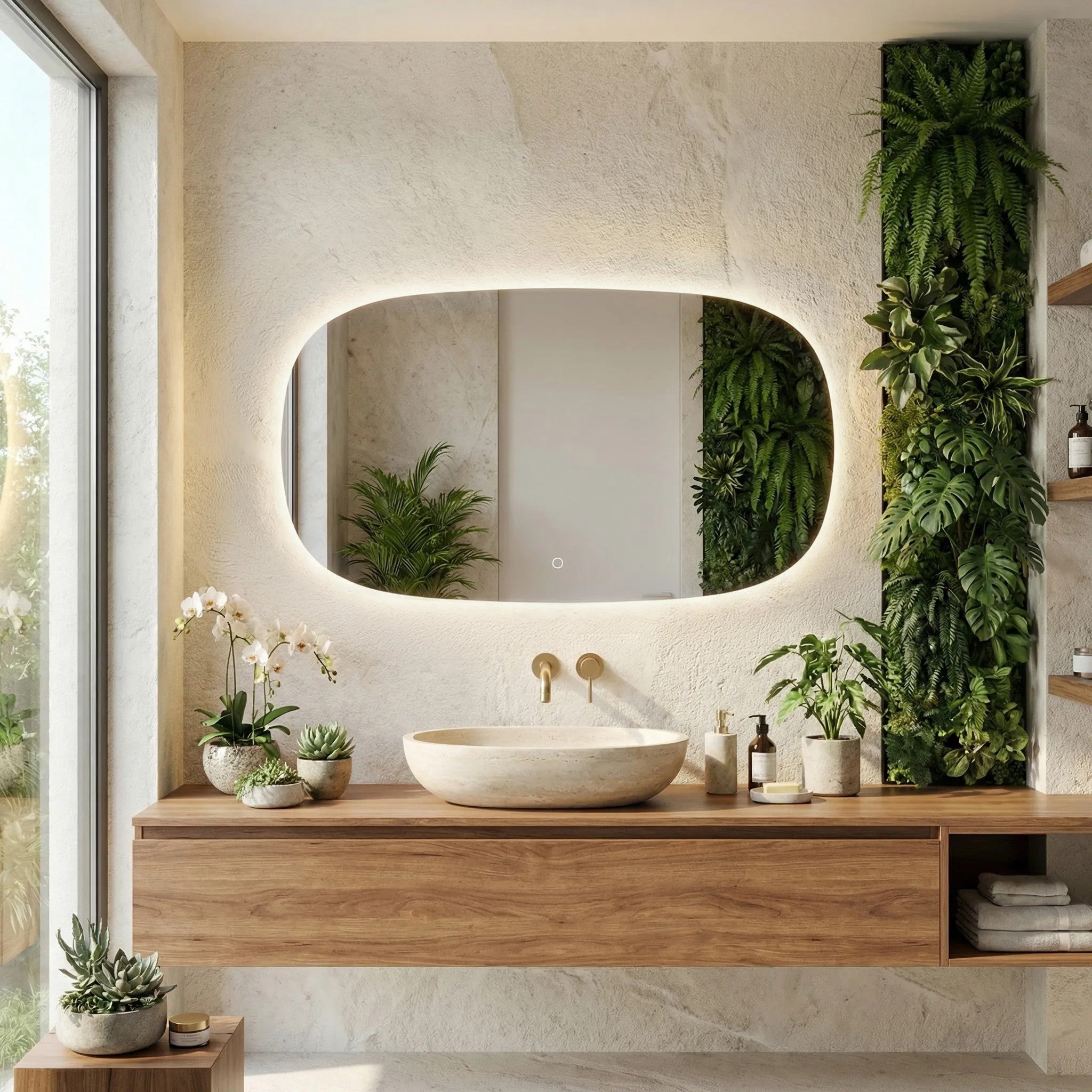 Lustro ścienne LED 100x60cm TOP-4  5
