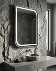 Lustro ścienne LED ZONE 80x60 Nikiel Szczotkowany  5