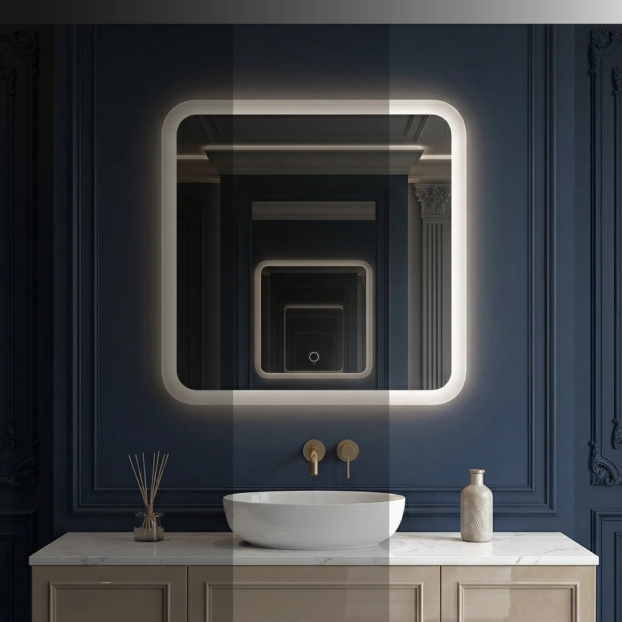 Lustro ścienne LED 70x70cm TOP-2  5