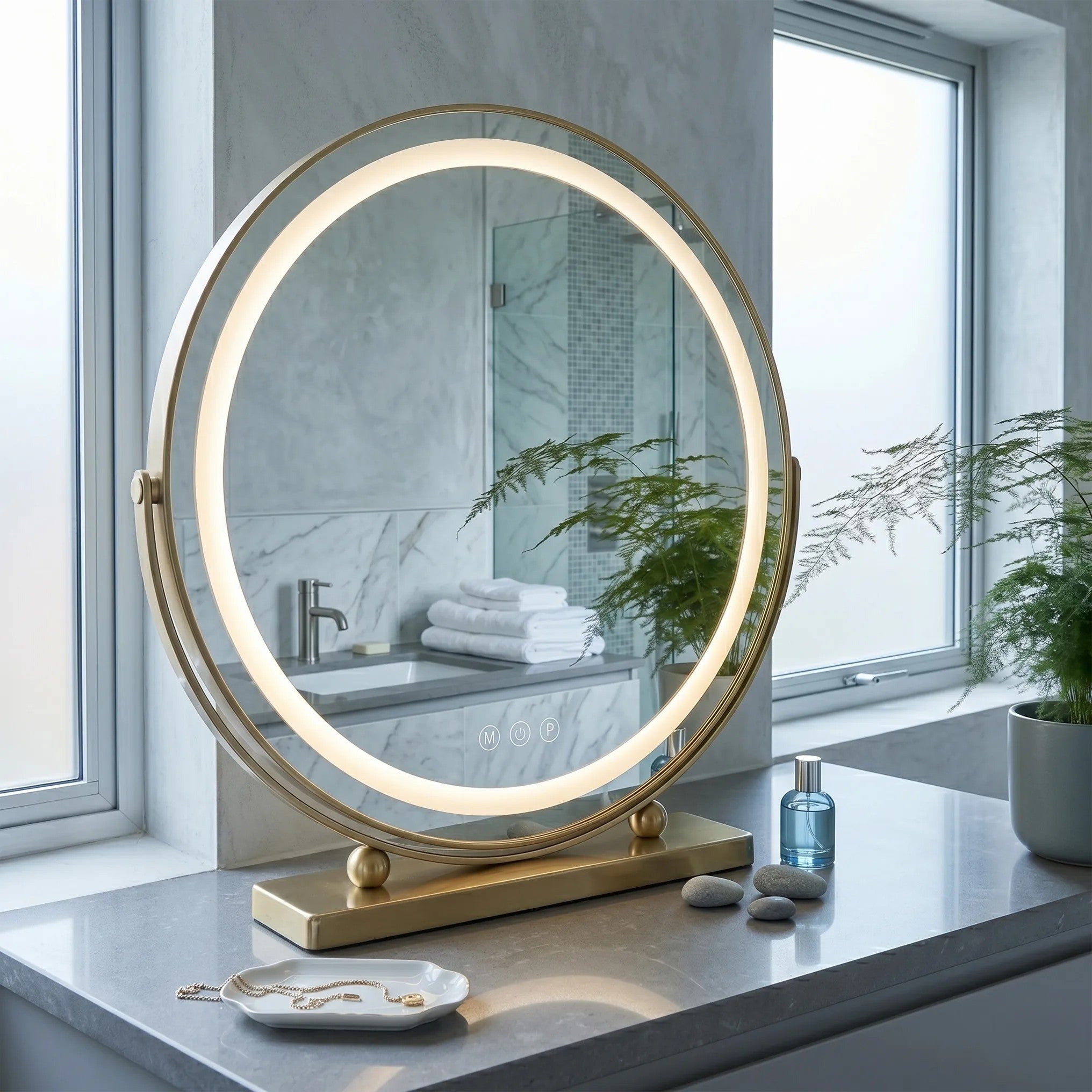 Lustro LED MAKE-UP L.Gold 50 cm  5