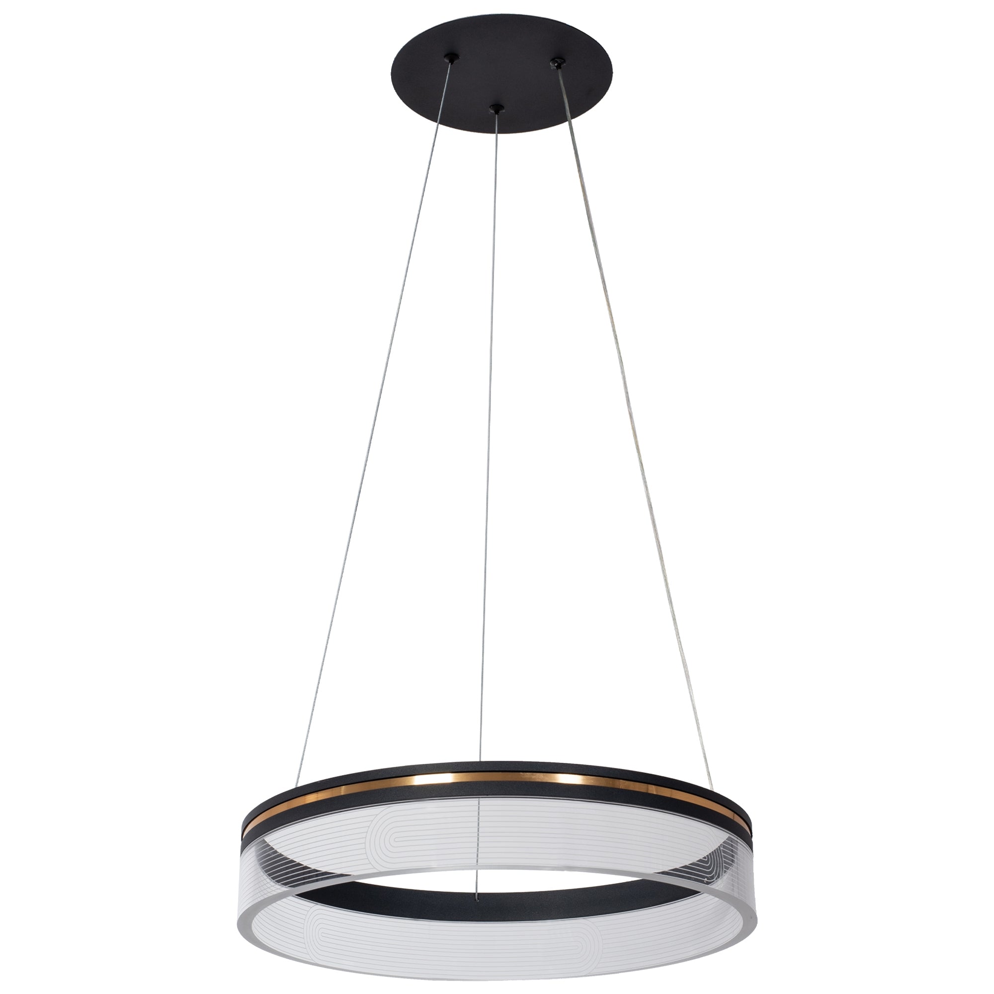 Lampa Wisząca LED APP1191-CP 40cm Czarna  2