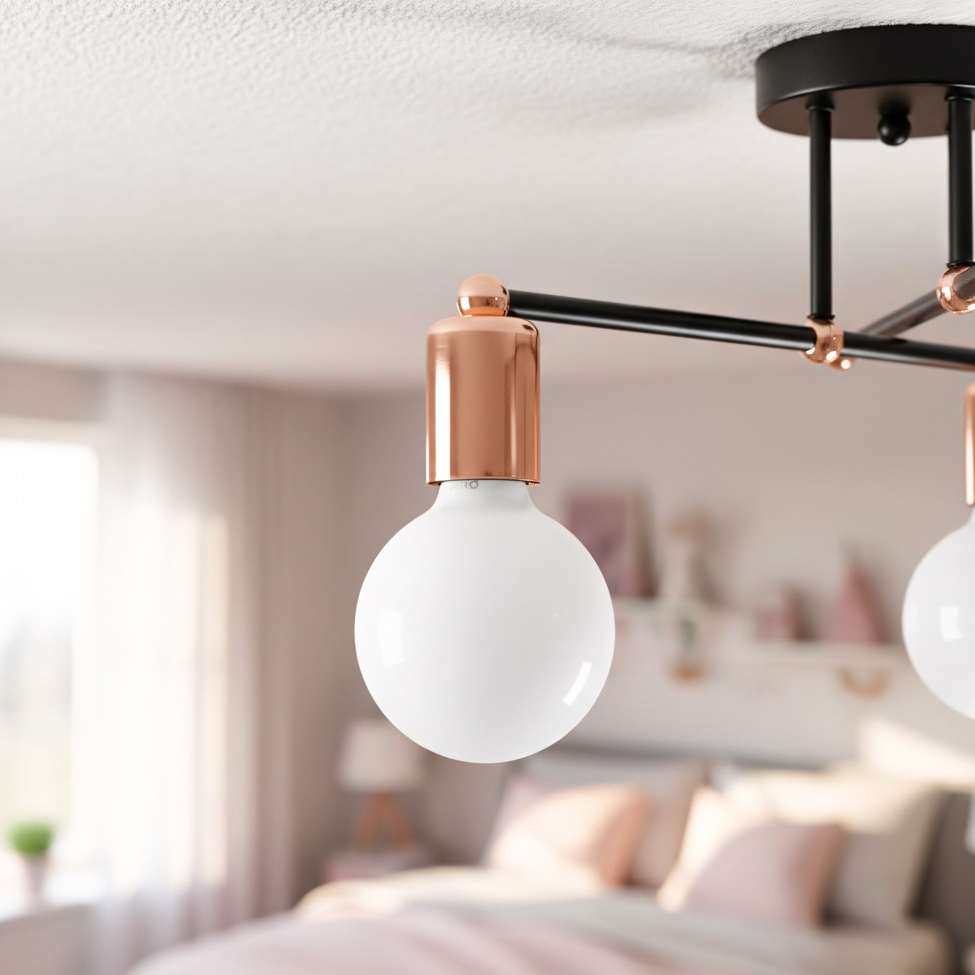 Lampa Sufitowa Wisząca Poczwórna  392200 Różowe Złoto  4