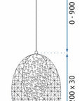 Lampa Wisząca Kryształowa Led G088-1cp Złota  7