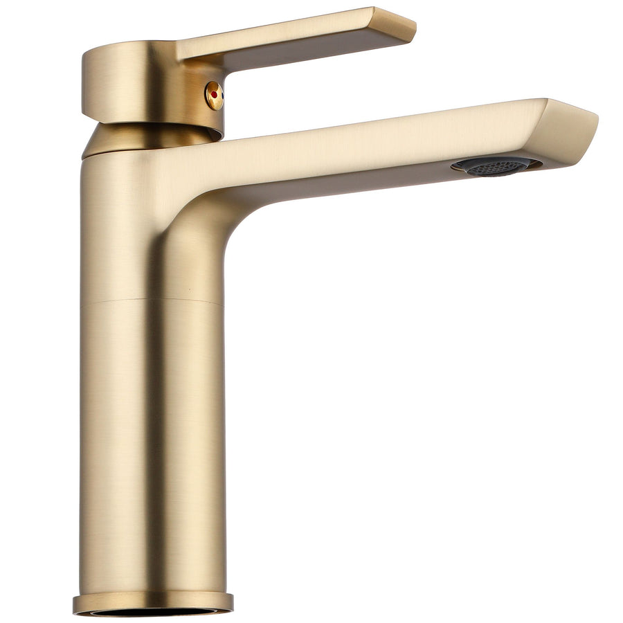 Bateria Umywalkowa REA ARGUS ZŁOTA SZCZOTKOWANA GOLD BRUSH Niska