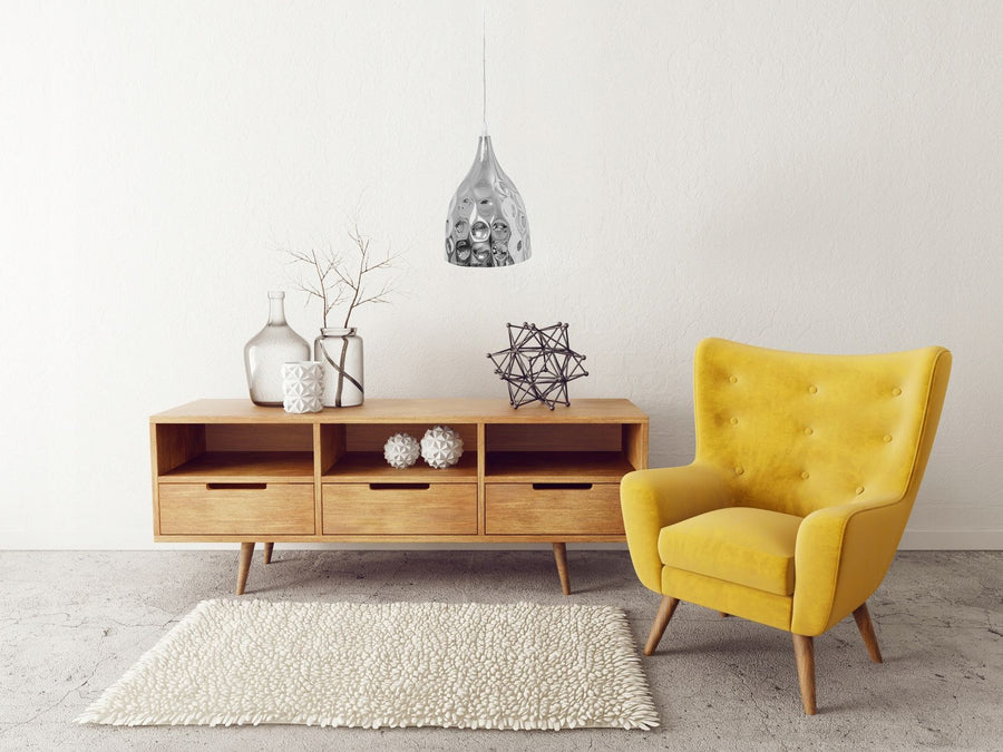 Lampa wisząca lustrzana APP278-1CP SREBRNA