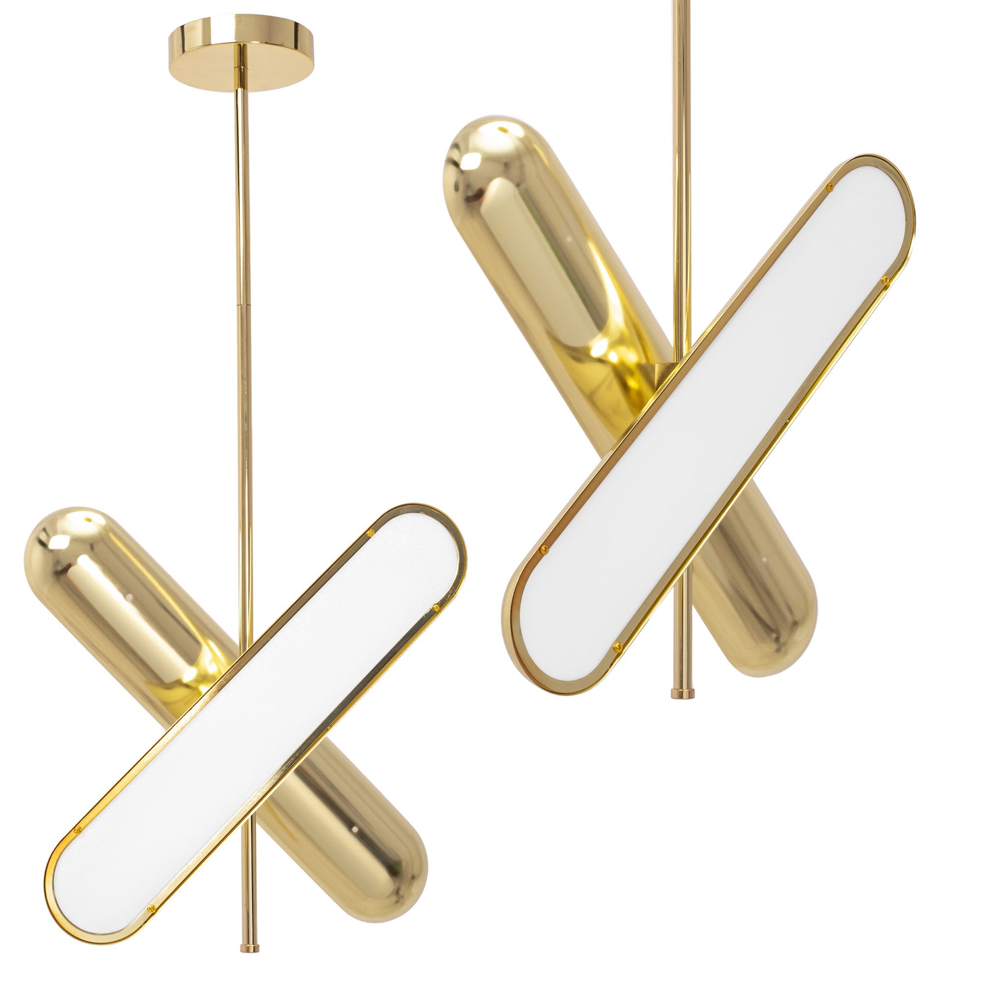 Lampa Sufitowa Wisząca LED APP832-CP Złota  1