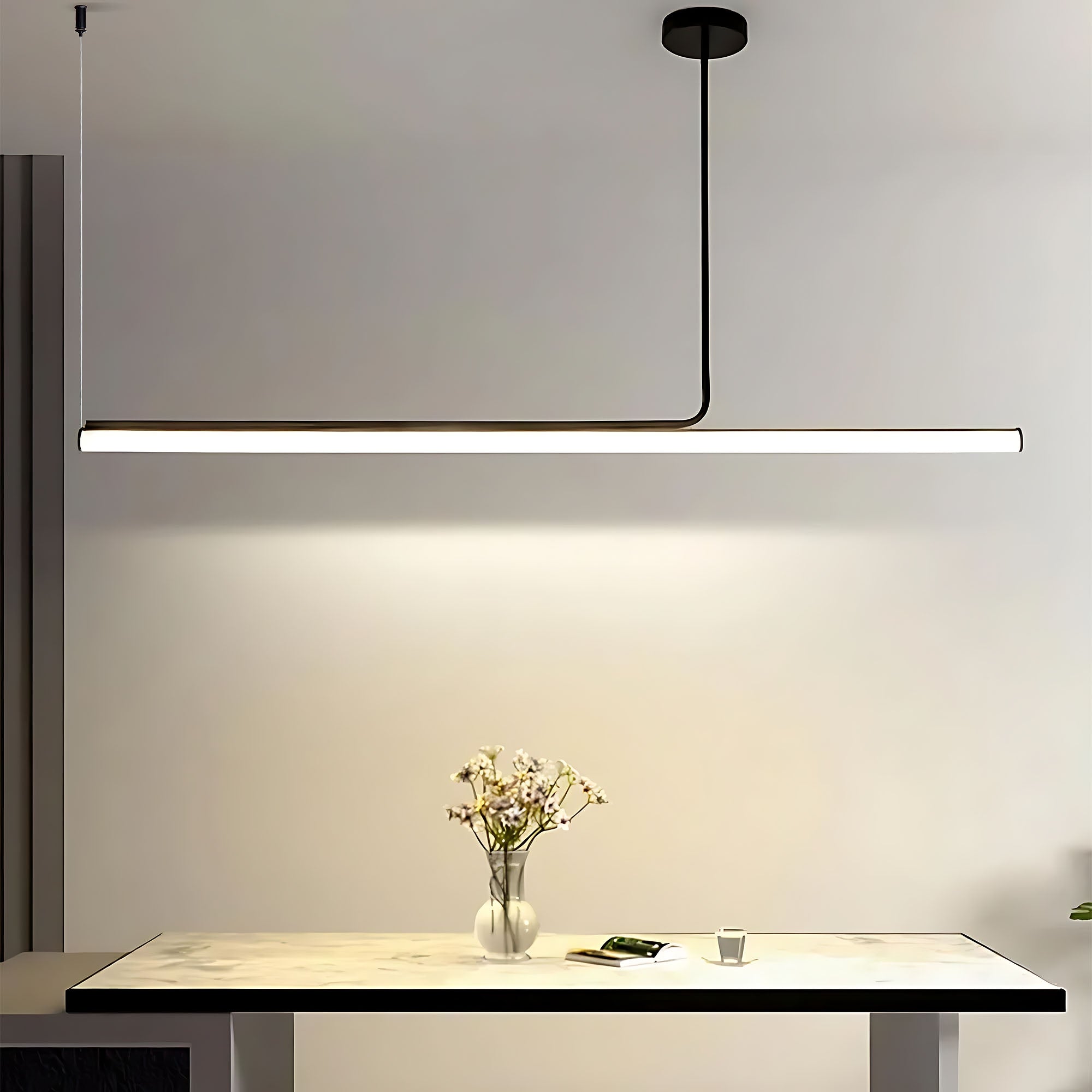 LAMPA SUFITOWA WISZĄCA LED APP1660-CP Black 140cm  4