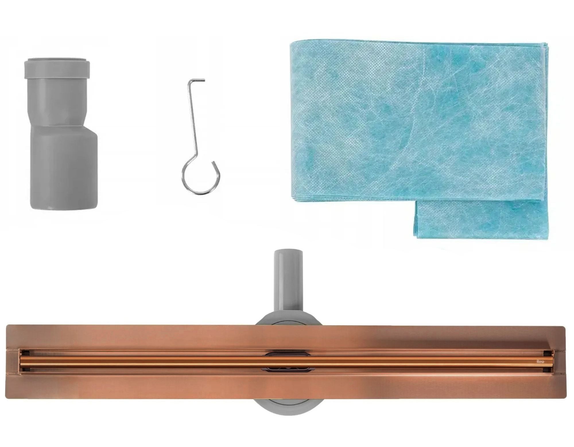 Odpływ Liniowy REA NEOX SLIM PRO Miedź Szczotkowana 80  8