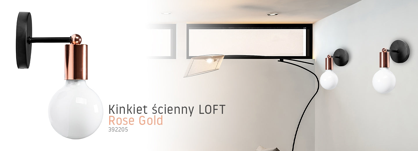 Lampa Kinkiet Ścienny Metalowy  392205 Różowe Złoto  4
