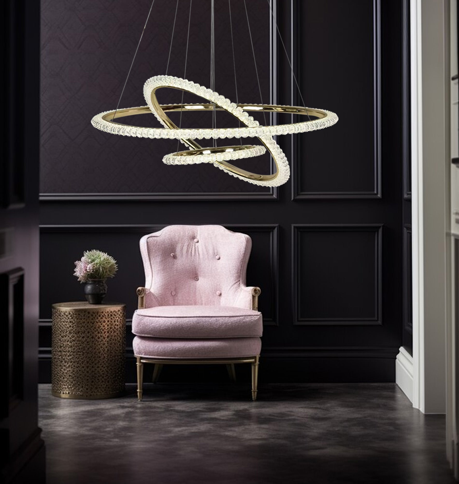 Lampa Wisząca Led G036-cp Złota  3