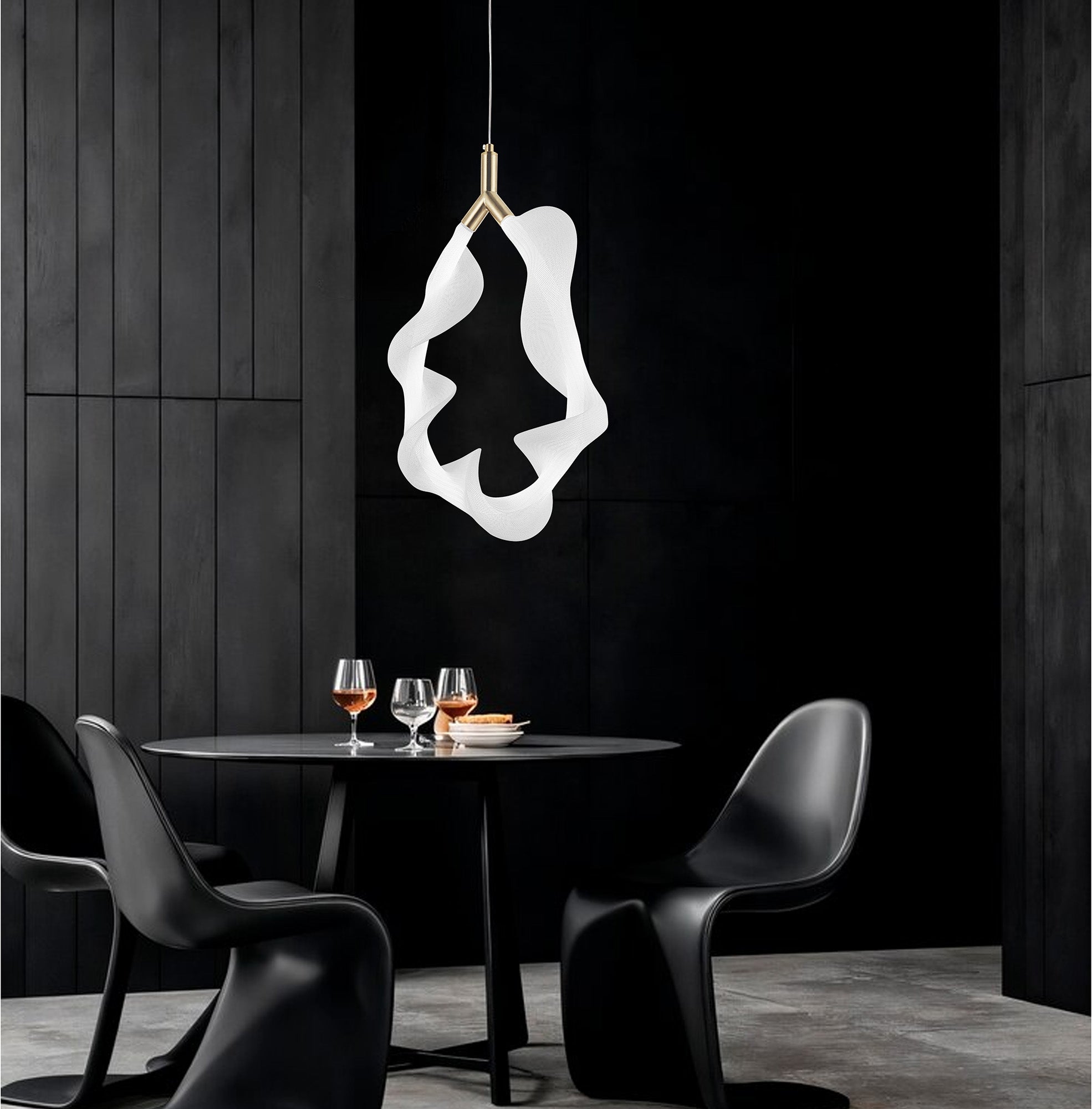 Lampa Wisząca Led G013-1cp Biały/złoty  5