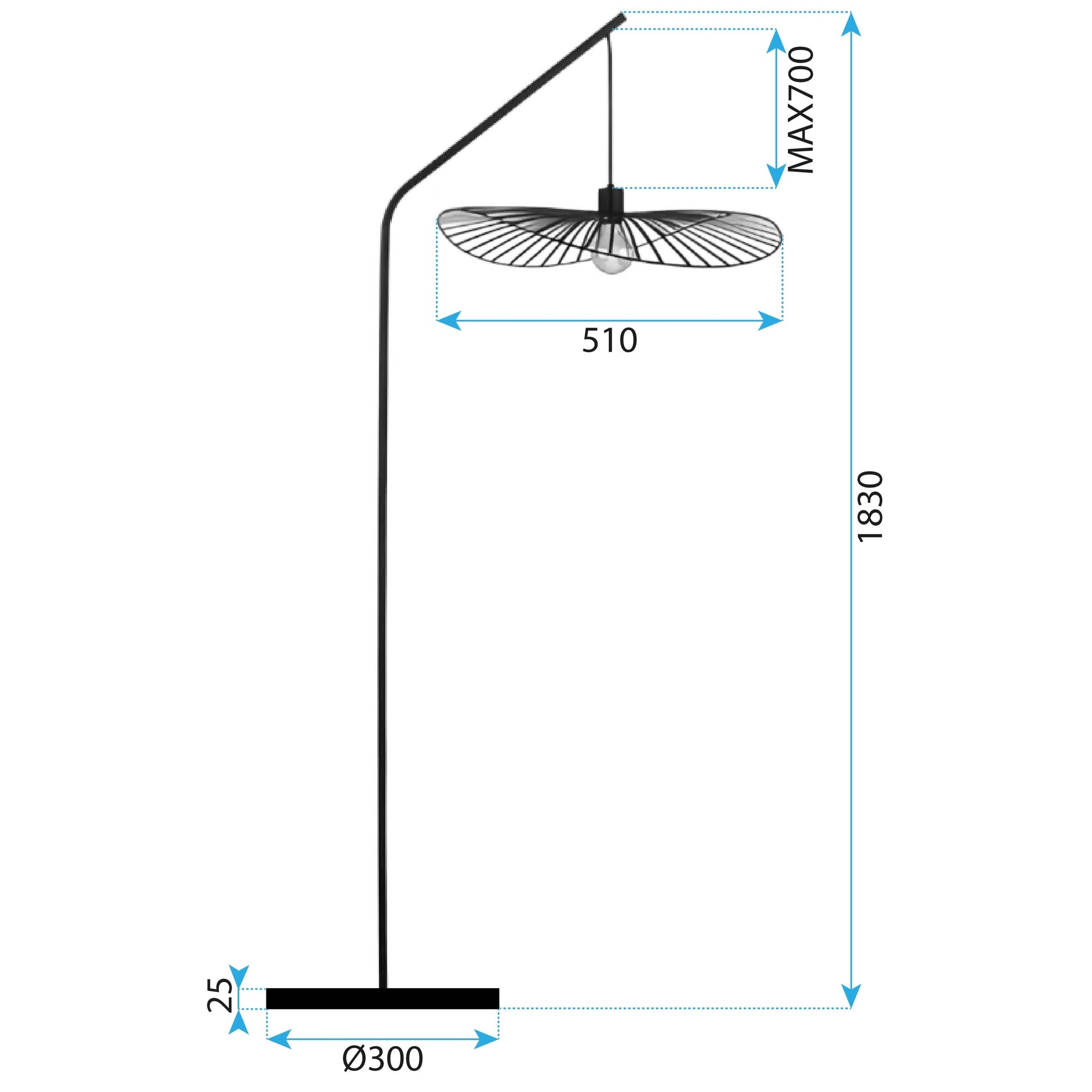 Lampa Stojąca Podłogowa APP1844-1F  3