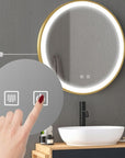 LUSTRO ŚCIENNE LED 70cm MMJ Złote Szczotkowane  7