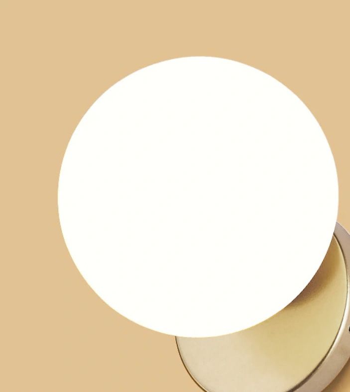 Lampa Ścienna Kinkiet Szklana Kula APP950-1W Złota