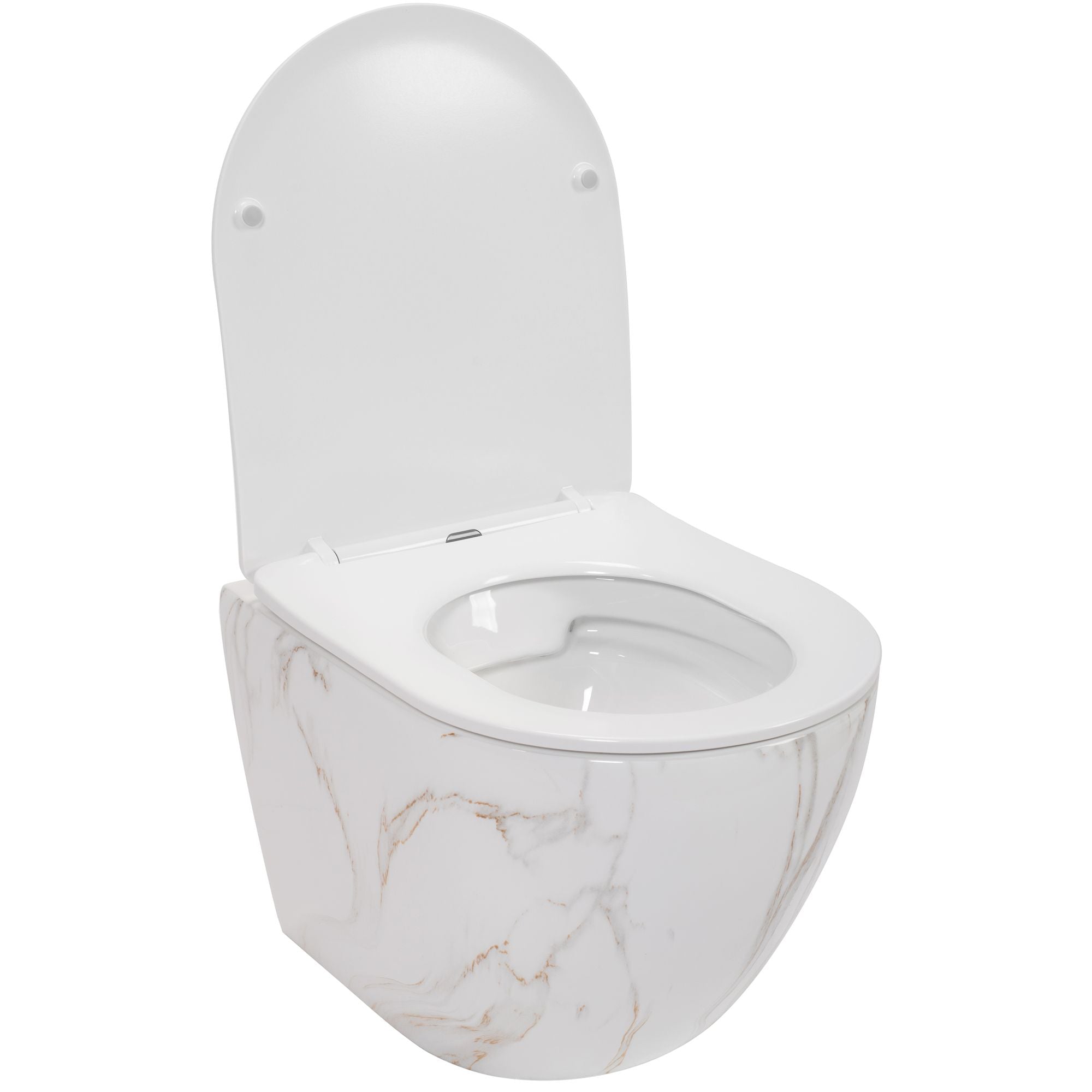 Misa WC podwieszana Carlos Rimless Flat Aiax Shiny