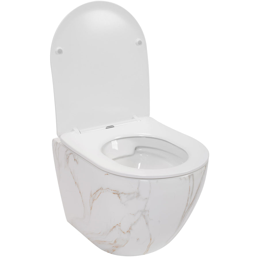 Misa WC podwieszana Carlos Rimless Flat Aiax Shiny