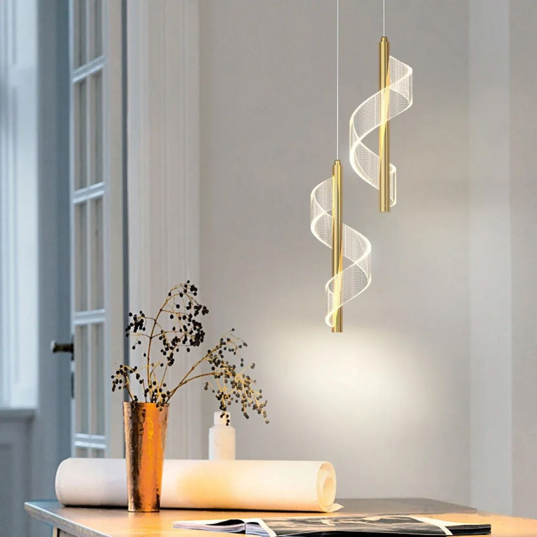 Lampa Sufitowa Wisząca Led G121-cp Gold  5