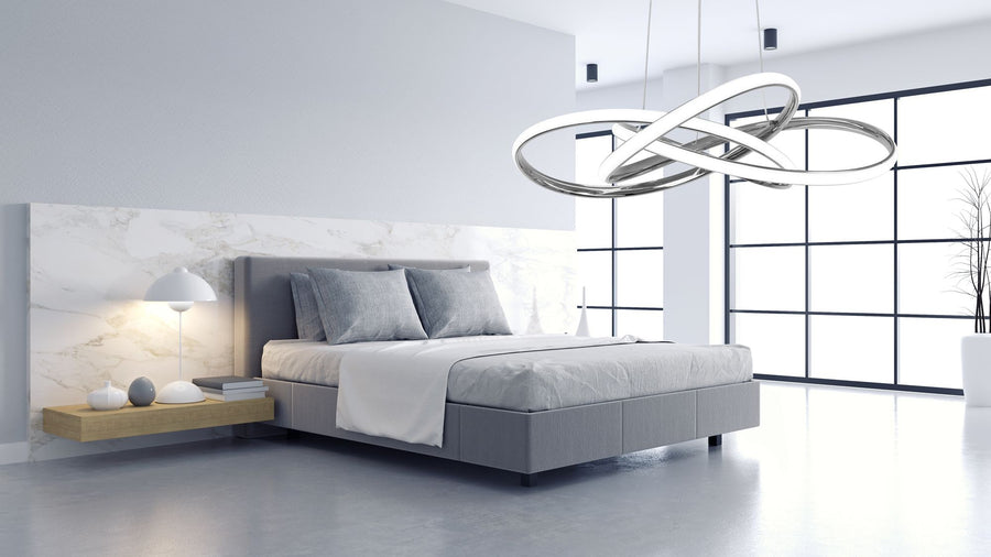 Lampa sufitowa nowoczesna LED + PILOT APP816-CP Node Chrom