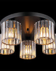 Lampa Sufitowa Kryształowa Ebt023-5c Czarna  3