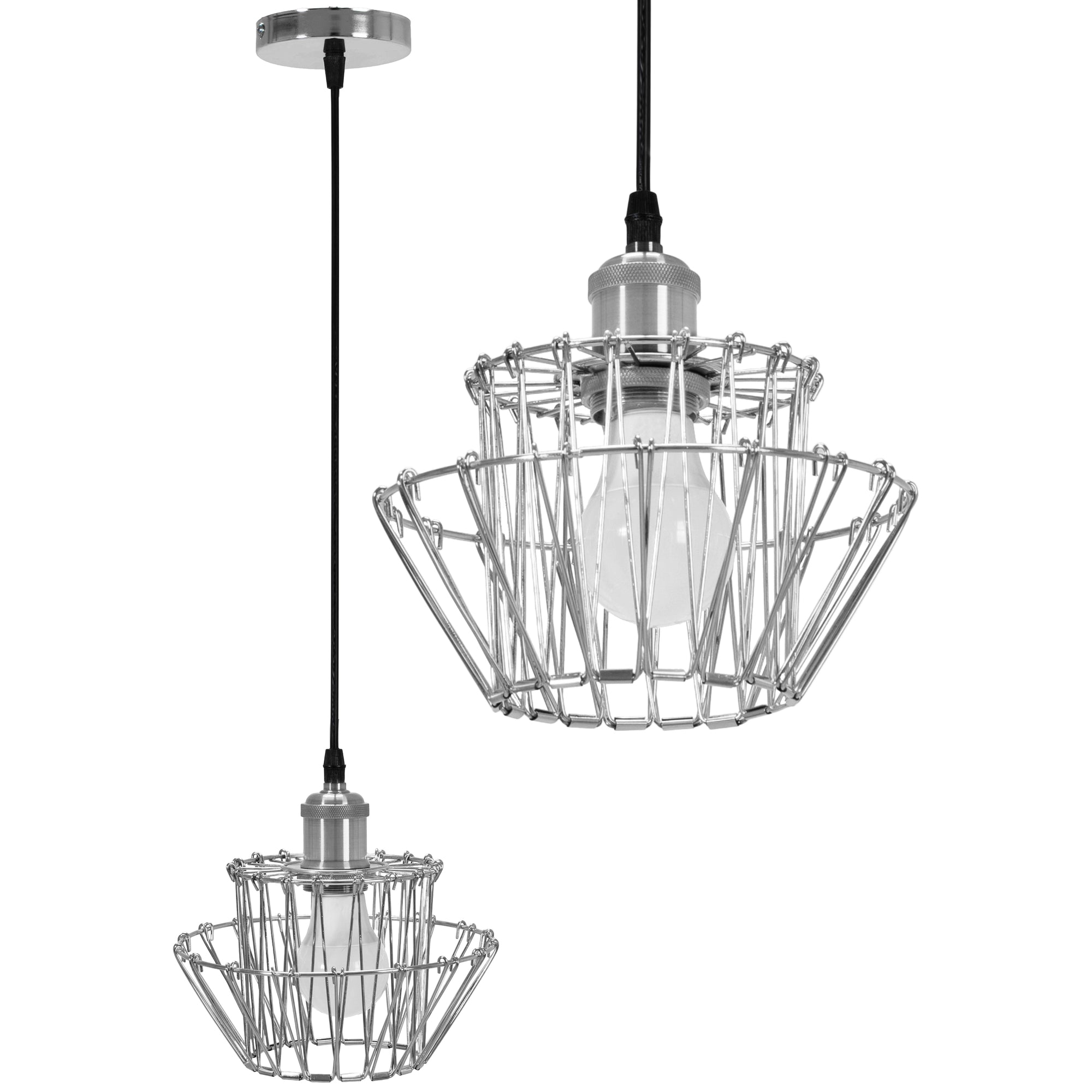 Lampa Sufitowa Wisząca APP943-1CP Set Chrome  1