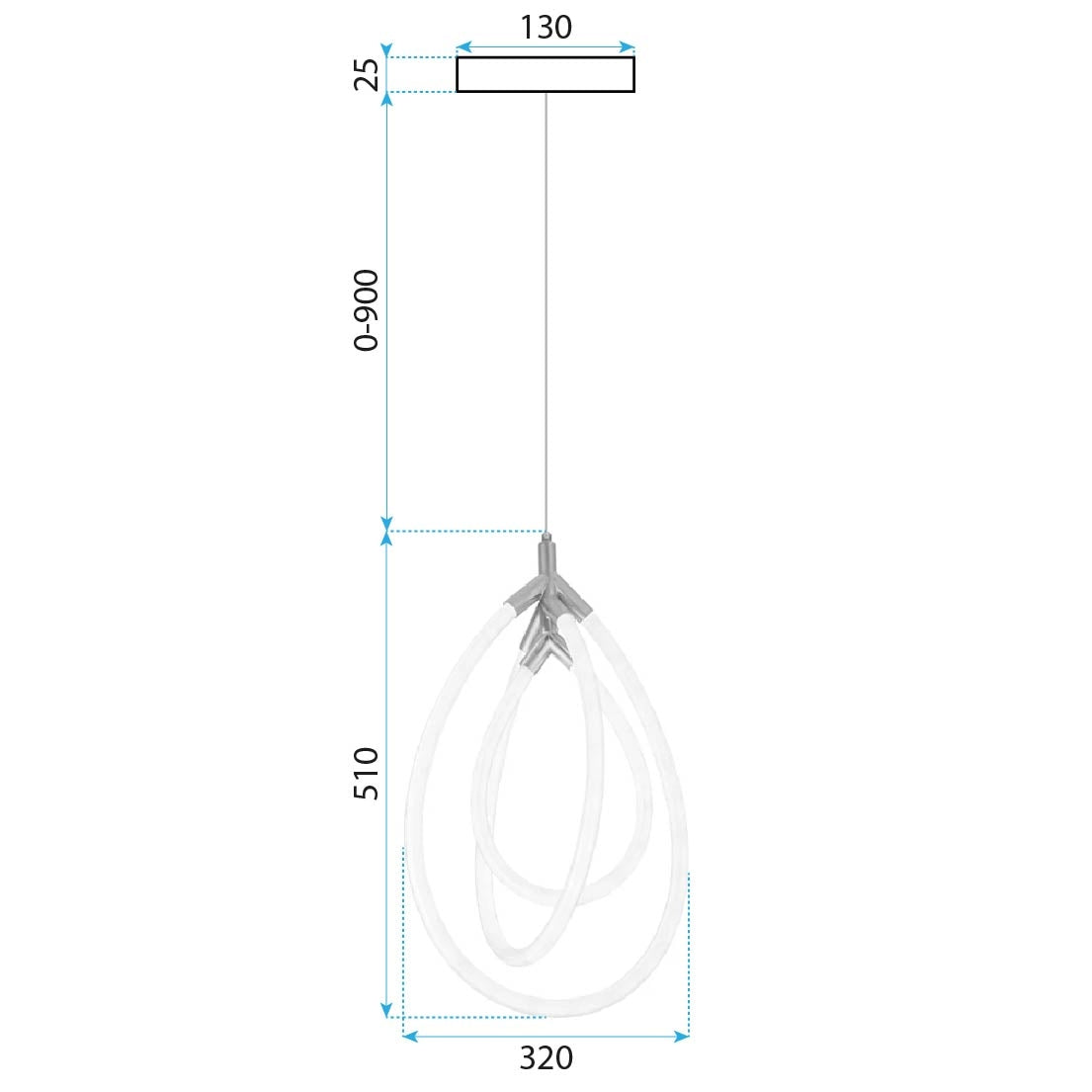 Lampa Wisząca Led G018-cp Złota  7