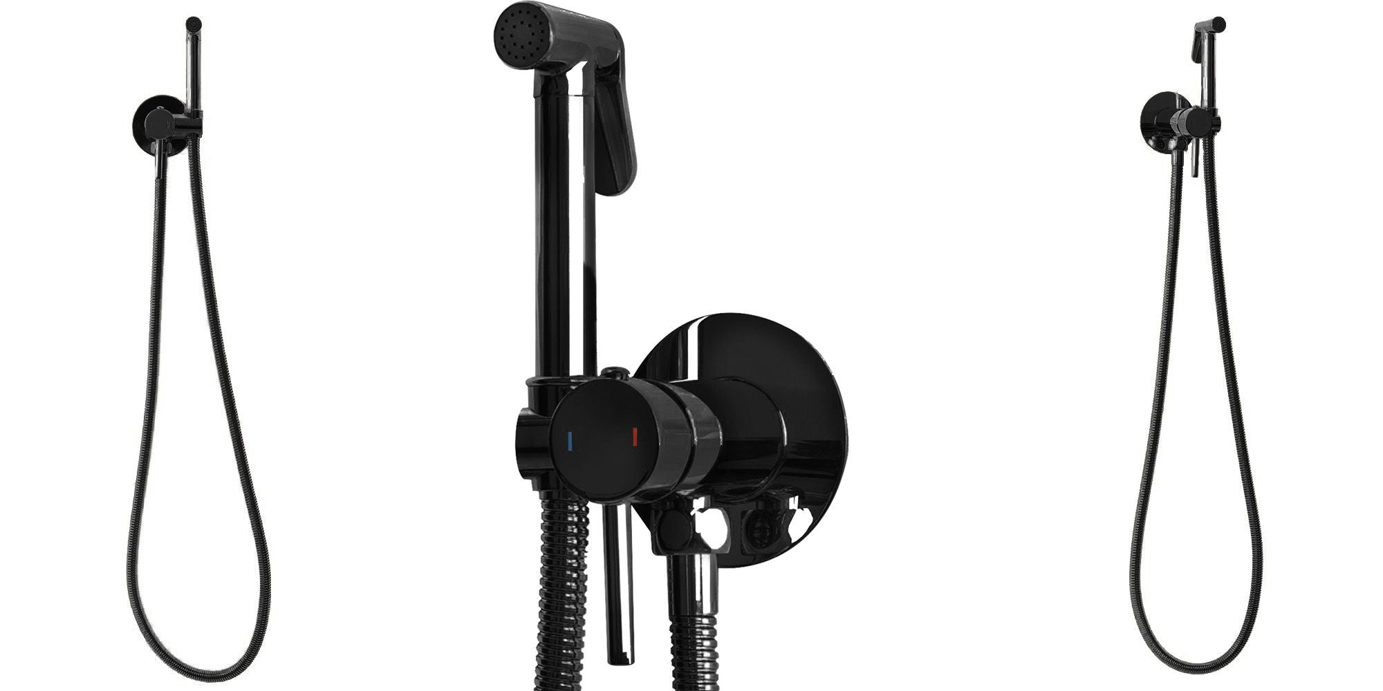 Bateria Bidetowa REA Lungo Loop Czarna Metaliczna