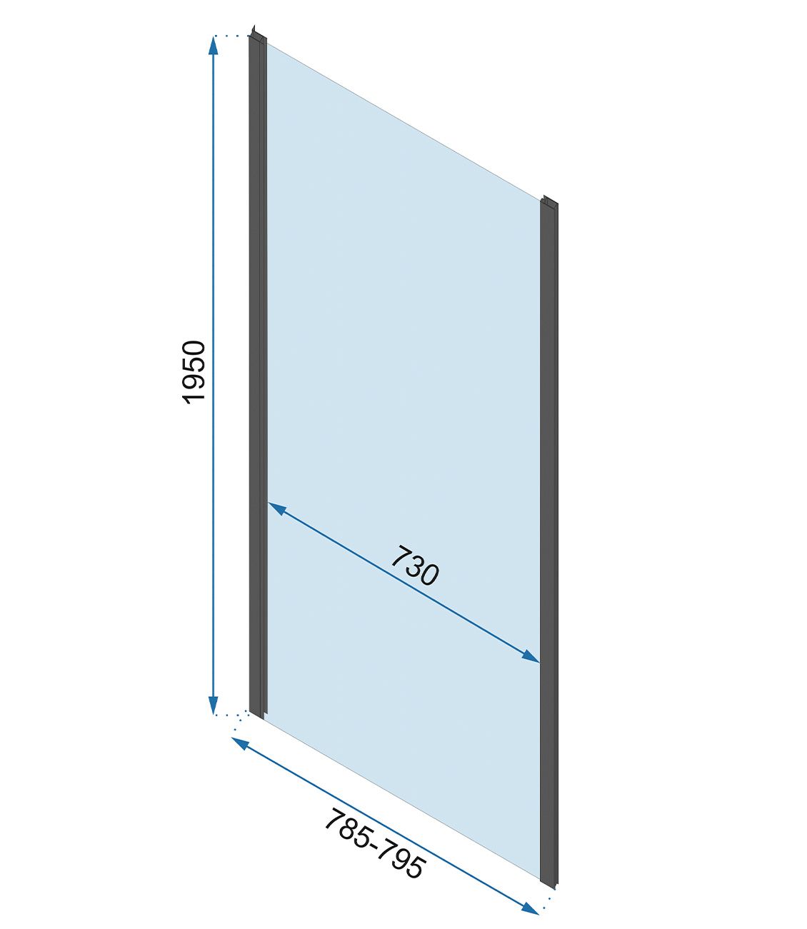 Kabina Prysznicowa Przyścienna Rapid Fold Gold 90x100