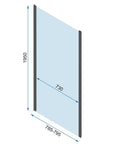 Kabina Prysznicowa Przyścienna Rapid Fold Gold 90x100