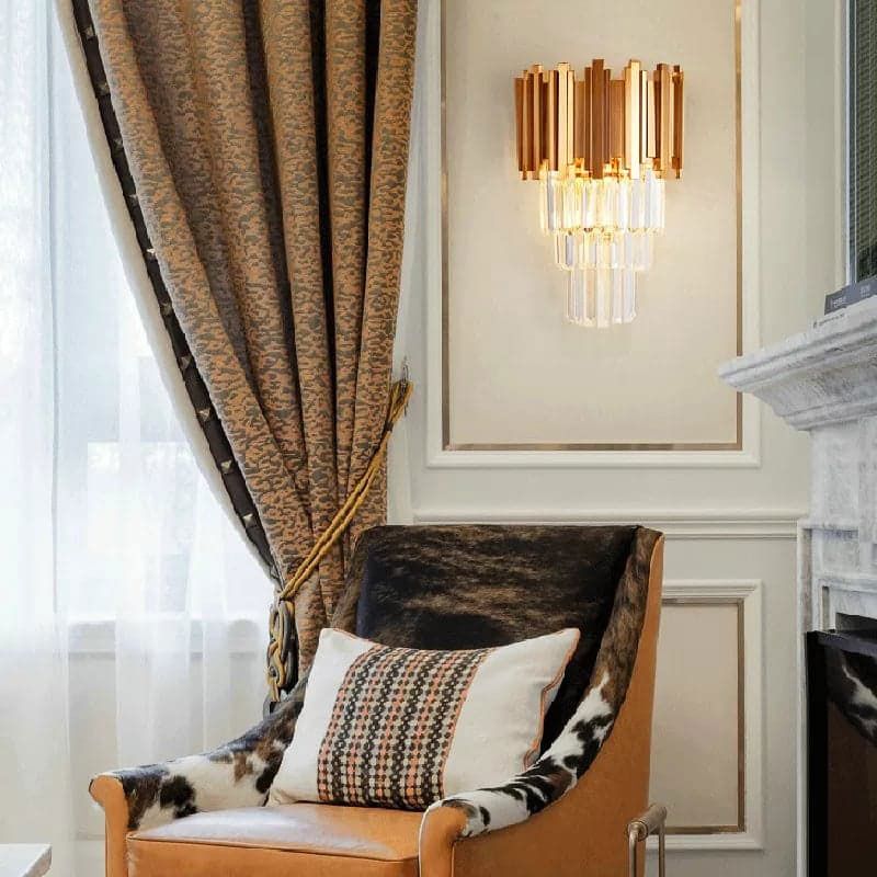 Lampa kryształowa kinkiet 312357 Złota
