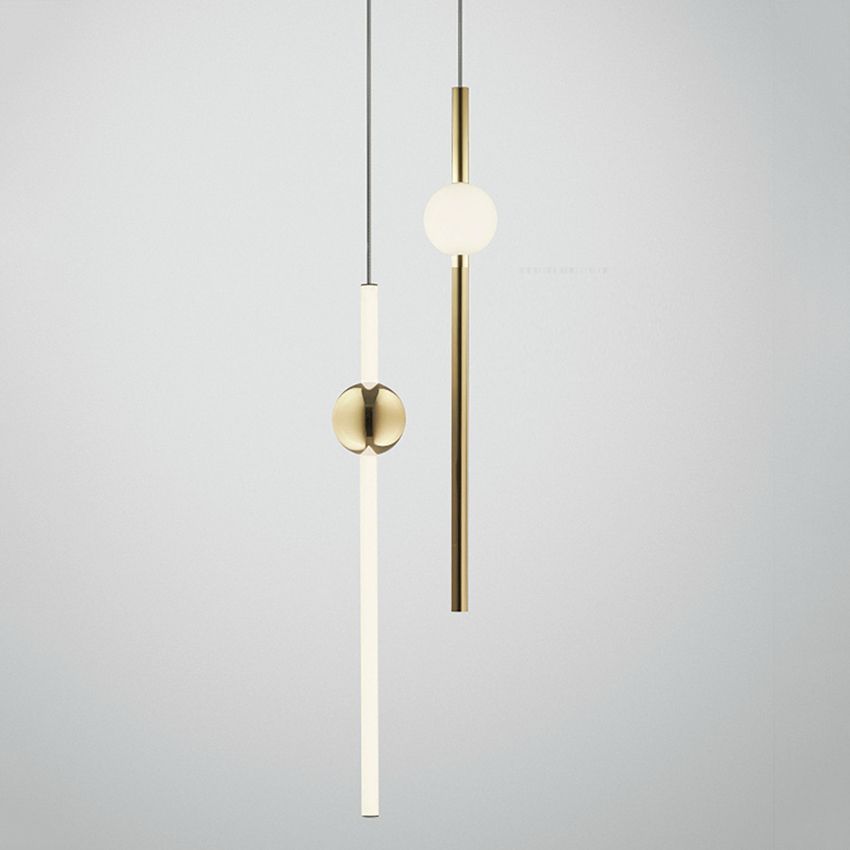 Lampa Sufitowa Wisząca Długa LED  APP475-CP Złota