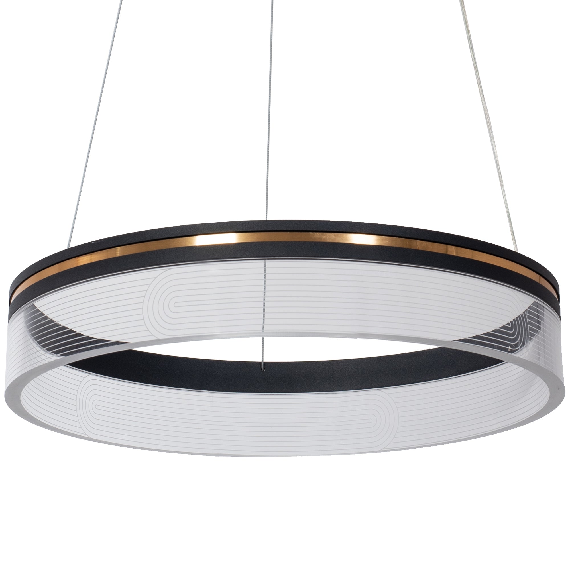 Lampa Wisząca LED APP1191-CP 40cm Czarna  5
