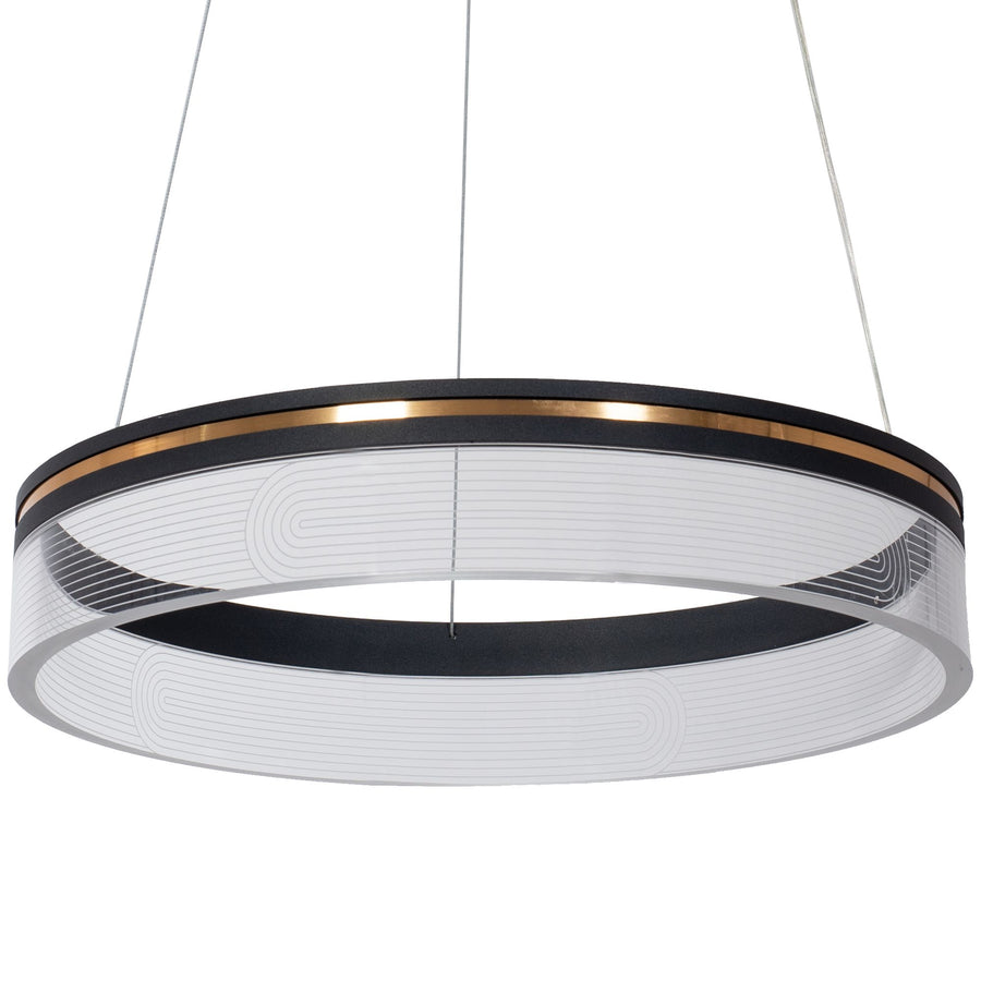 Lampa Wisząca LED APP1191-CP 40cm Czarna