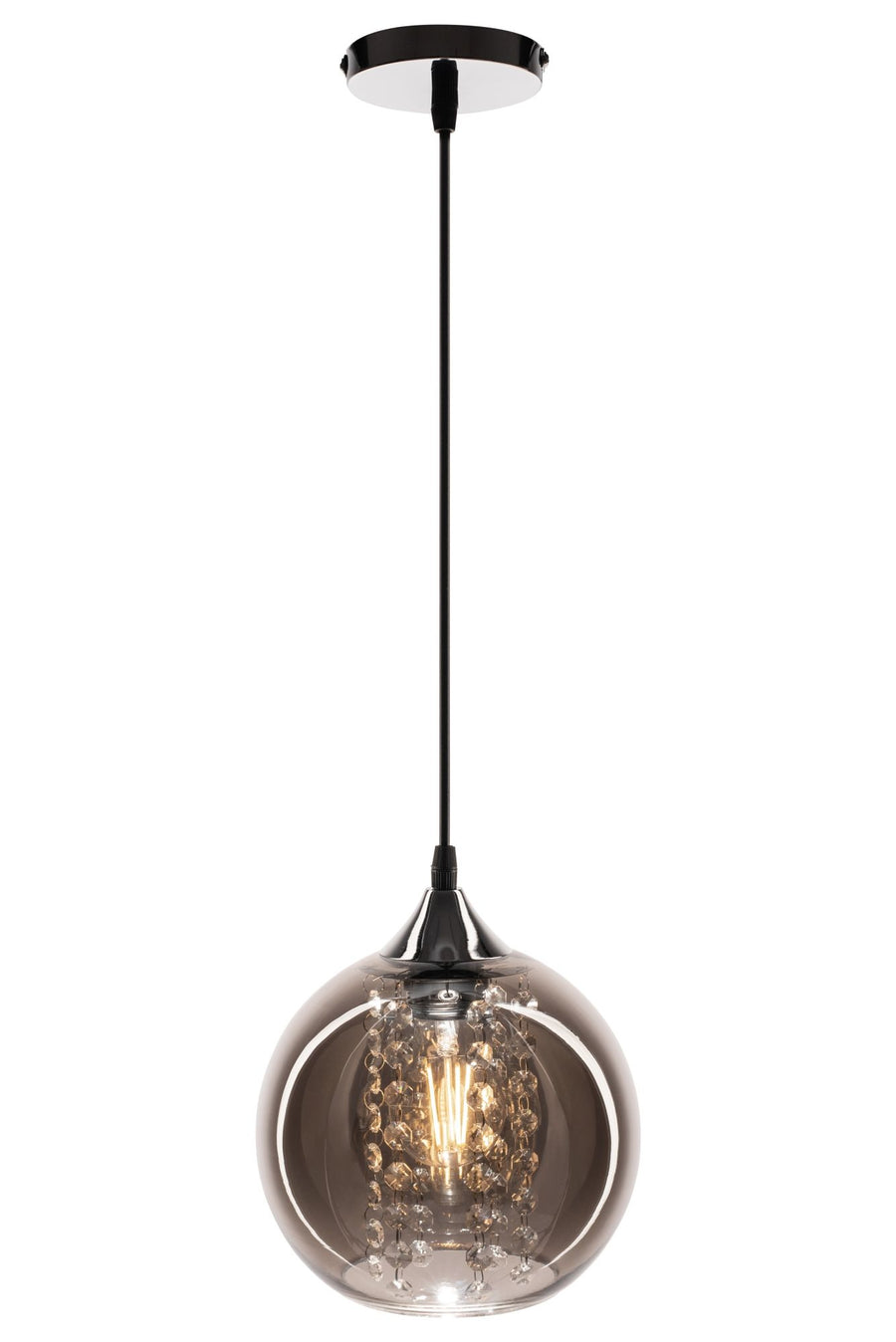 Lampa wisząca szklana Lustrzana z kryształami APP600-1CP