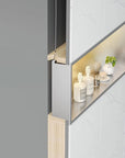Półka Wnękowa Łazienkowa Led 30x45 Stal Szczotkowana  6